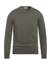 Jeckerson Man Sweater Military Green Size Xxl Cotton, Wool