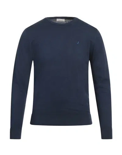 Jeckerson Man Sweater Navy Size M Cotton