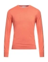 Jeckerson Man Sweater Orange Size Xl Cotton In Orange
