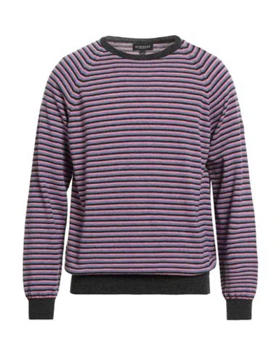 Jeckerson Man Sweater Pink Size Xl Virgin Wool In Multi