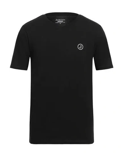 Jeckerson Man T-shirt Black Size M Cotton, Elastane