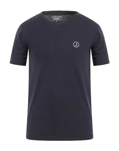 Jeckerson Man T-shirt Midnight Blue Size M Cotton, Elastane