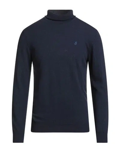 Jeckerson Man Turtleneck Blue Size L Viscose, Wool, Polyamide, Cashmere