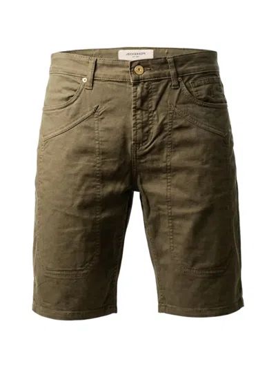 Jeckerson Panelled Cotton Shorts In Brown