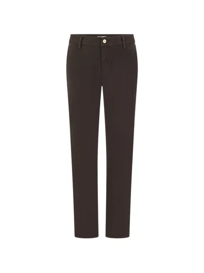 Jeckerson Panelled Slim-fit Trousers In Brown
