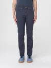 Jeckerson Man Pants Navy Size 34 Cotton, Elastane, Polyester, Polyurethane