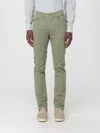 Jeckerson Man Pants Military Green Size 30 Cotton, Elastane In Green