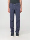 Jeckerson Man Pants Navy Size 34 Cotton, Elastane, Polyester, Polyurethane In Navy