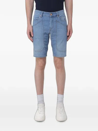 Jeckerson Patch-detail Denim Shorts In Blue