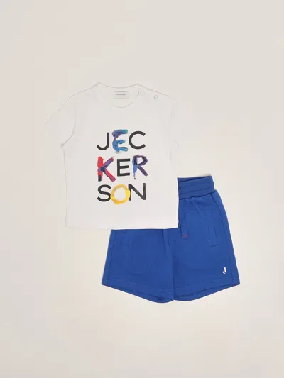 Jeckerson Kids' T-shirt+shorts Suit In White