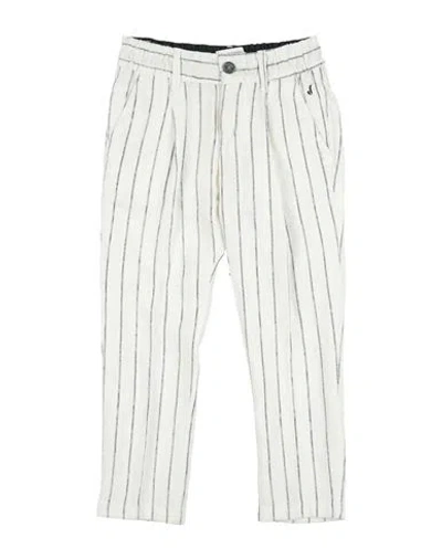 Jeckerson Babies'  Toddler Boy Pants White Size 6 Linen, Cotton, Polyester In Multi