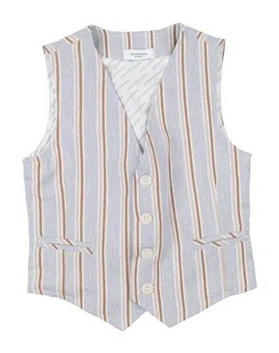 Jeckerson Babies'  Toddler Boy Tailored Vest Sky Blue Size 7 Cotton, Polyester, Linen