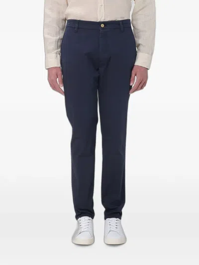 Jeckerson Welt-pocket Chino Trousers In Blue