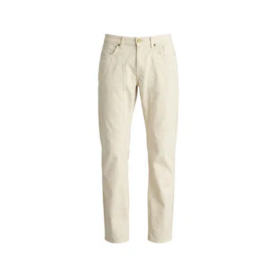 Jeckerson White Elastane Skinny Pants In Neutral