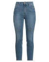 Jeckerson Woman Jeans Blue Size 32 Cotton, Lyocell, Elastomultiester, Elastane In Blue