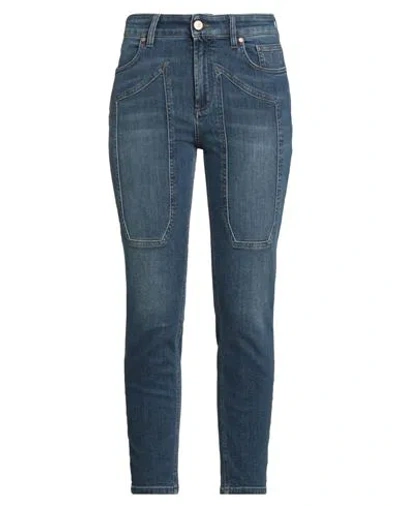 Jeckerson Woman Jeans Blue Size 32 Cotton, Lyocell, Elastomultiester, Elastane