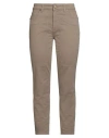 Jeckerson Woman Pants Brown Size 31 Cotton, Elastane In Gray