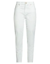 Jeckerson Woman Pants Light Grey Size 30 Cotton, Elastane In White
