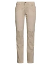 Jeckerson Woman Pants Sand Size 30 Cotton, Elastane, Polyester, Polyurethane In Brown