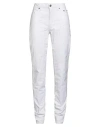 Jeckerson Woman Pants White Size 32 Cotton, Pes, Elastane In White