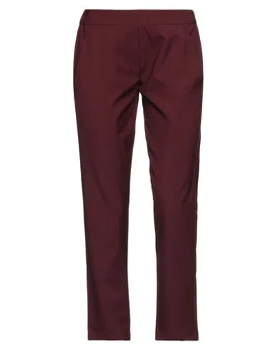 Jecky Woman Pants Burgundy Size 8 Virgin Wool In Red