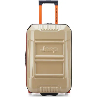 Jeep Jh003b 21" Carry On Hardside Expandable Luggage With Two Wheels In Sand