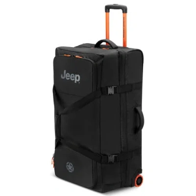 Jeep Js005a 31 Inch Two Wheel Rolling Travel Duffle Bag In Black