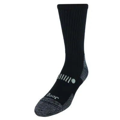 Jeep Men's Classic Cotton Crew Socks (3 Pair Pack) In Black