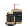 Jeep Softside 20" Two Wheel Rolling Travel Duffle Bag [js006b] & Laptop Travel Backpack [js011b] Set In Sand