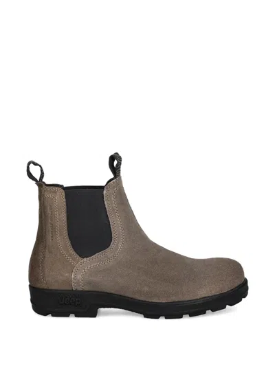 Jeep Suede Pull-tab Boots In Brown