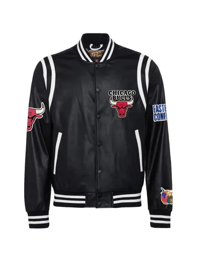 Jeff Hamilton Chicago Bulls Bomber Jacket In Black