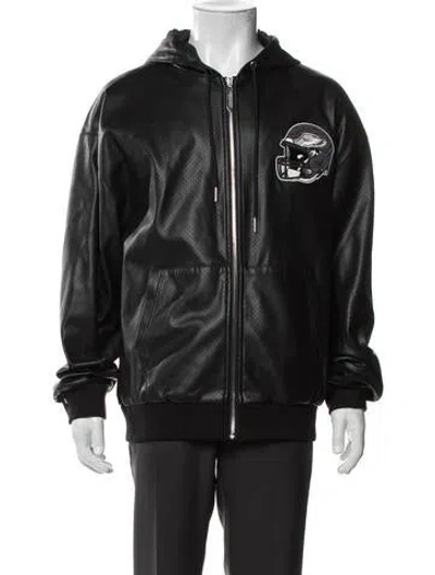 Pre-owned Jeff Hamilton Graphic Print Bomber Jacket In Black