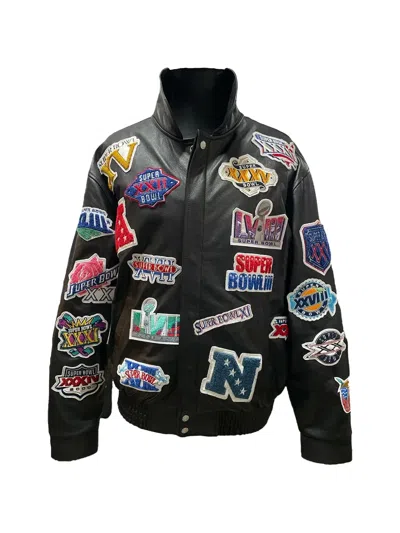 Jeff Hamilton History Of Super Bowl Collage Jacket In Black