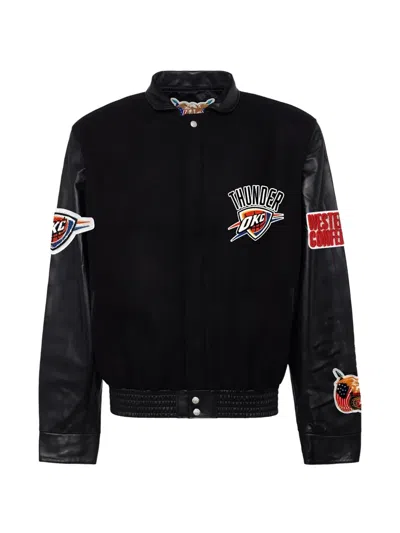 Jeff Hamilton Logo-patch Bomber Jacket In Black