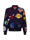 Jeff Hamilton Nba Collage Bomber Jacket In Multi