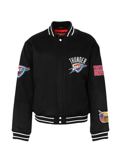 Jeff Hamilton Oklahoma City Thunder Varsity Jacket In Black