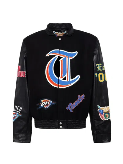 Jeff Hamilton Oklahoma City Thunder Varsity Jacket In Black