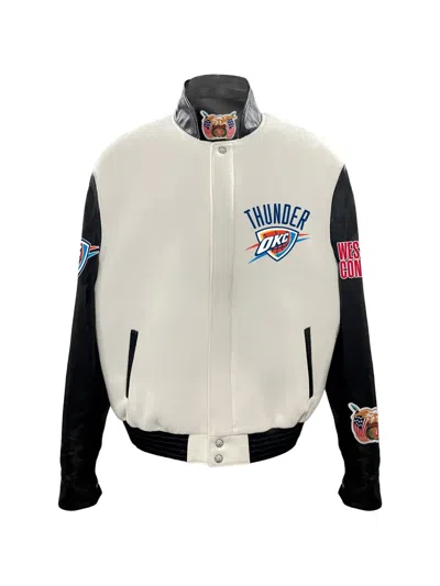 Jeff Hamilton Oklahoma City Thunder Varsity Jacket In Brown
