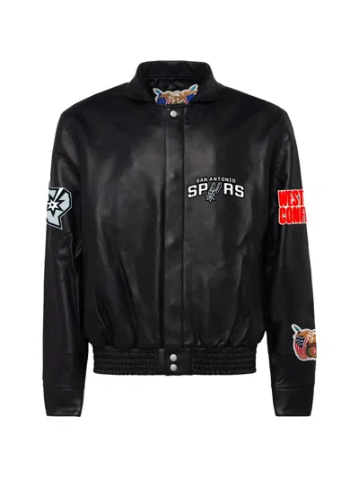 Jeff Hamilton San Antonio Spurs Leather Jacket In Black