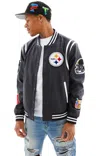 Jeff Hamilton Steelers Bomber Jacket In Black