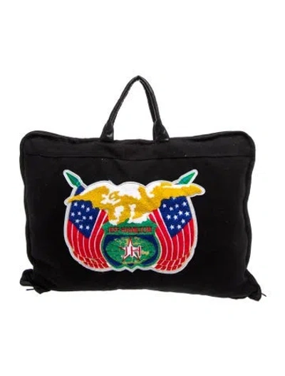 Pre-owned Jeff Hamilton Wool Tote In Black