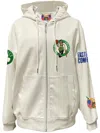 Jeff Hamilton X Boston Celtics Artificial-leather Hooded Jacket In White