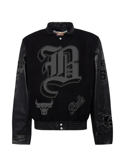 Jeff Hamilton X Nba Button-fastening Jacket In Black