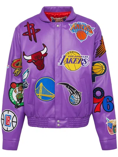 Jeff Hamilton X Nba Collage Jacket In 紫色