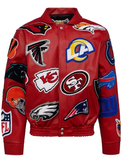 Jeff Hamilton X Nfl Collage Jacket In 红色