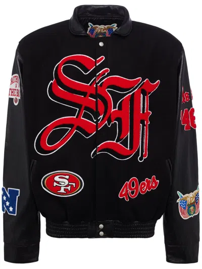 Jeff Hamilton X San Francisco 49ers Bomber Jacket In 黑色