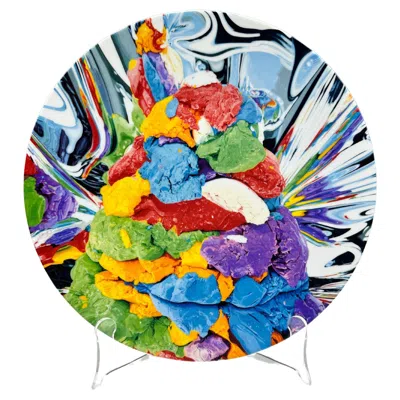 Pre-owned Jeff Koons "play-doh" Coupe Service Plate By Bernadaud, France In Sand