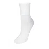 Jefferies Socks Women's Plus Size Cotton Turn Cuff Sock In White