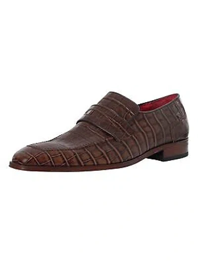 Pre-owned Jeffery West Men's Coco Roma Leather Loafers, Brown