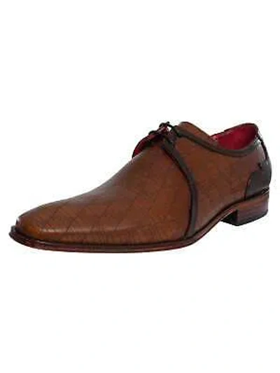 Pre-owned Jeffery West Men's Derby Leather Shoes, Brown
